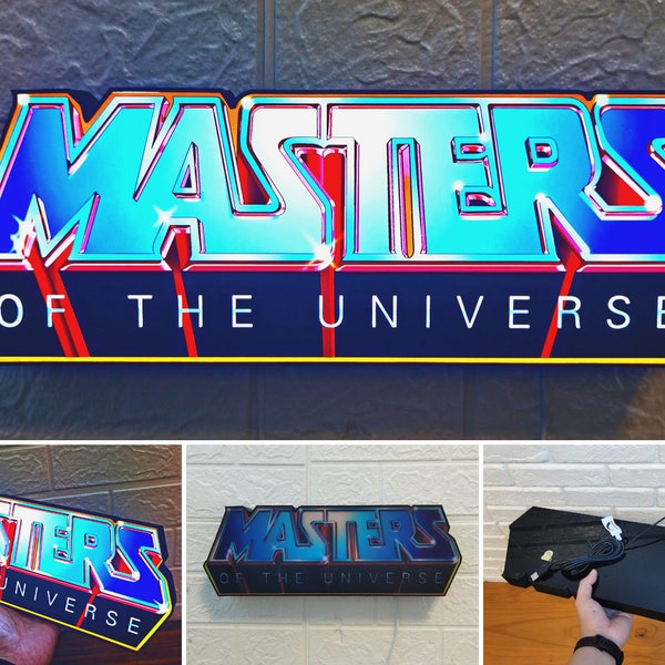MOTU Logo LED Lightbox -  (He-Man and The Masters Of The Universe) Made by 3D Printer, USB Powered and Full Dimmable