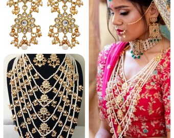 Pakistani Passa Kundan Polki Necklace 