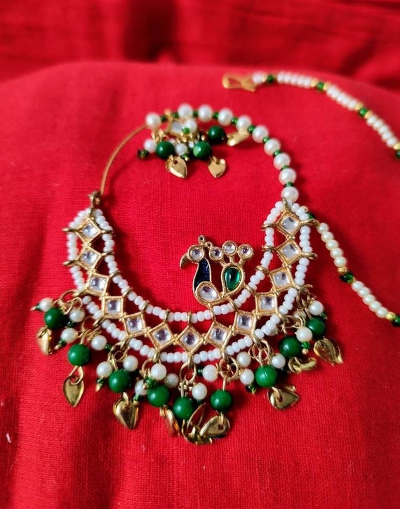 Traditional Oxidised Marathi Nathani / Nosepin | Yash Jewels Emporium