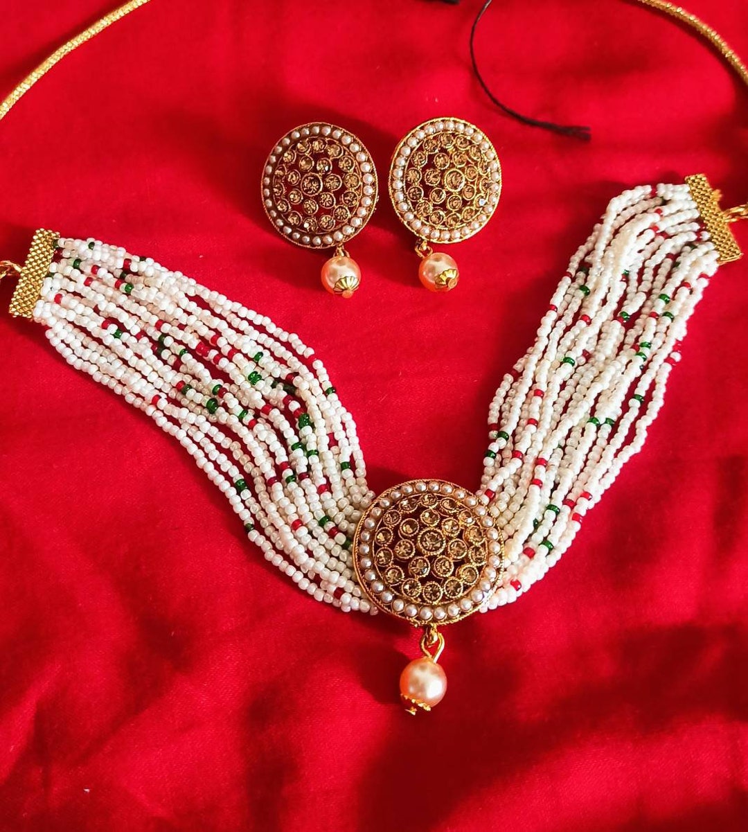 Buy Kundan Choker Necklace,indian Jewellery, Handmade Jewelry, Wedding ...