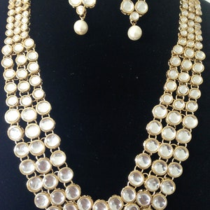 Kundan Necklace Set/elegant Kundan Jewellery/ Kundan Jewellery - Etsy