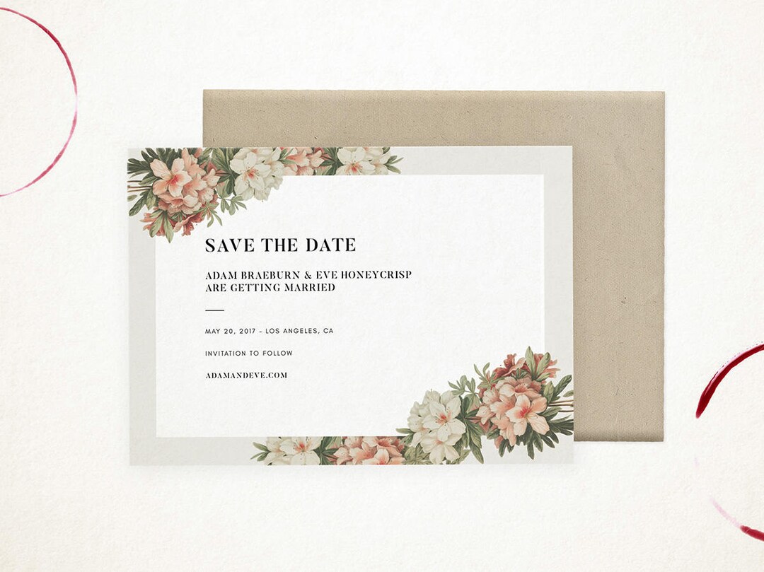 Printable Save the Date Card / Weddings / Customizable Template ...