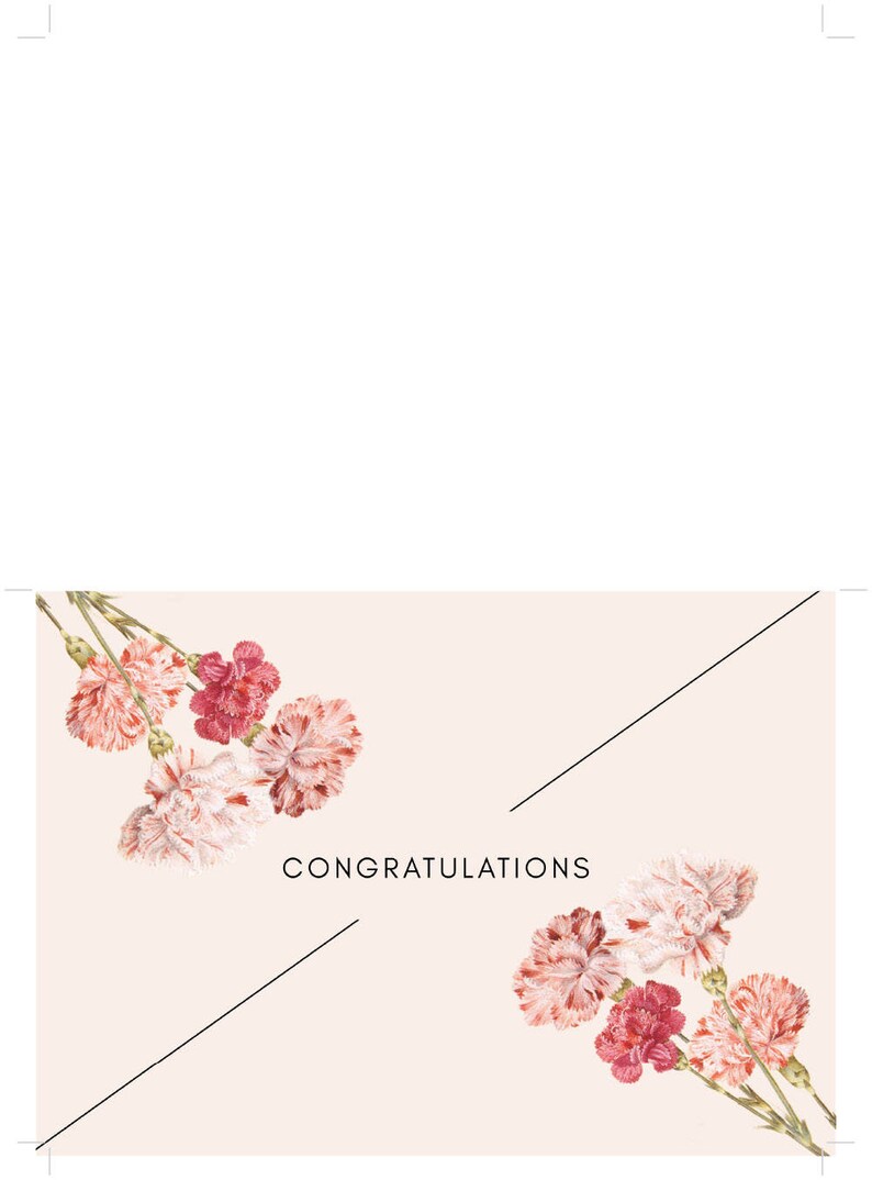Congratulations Card / Instant Download / Printable / E-card / Floral ...