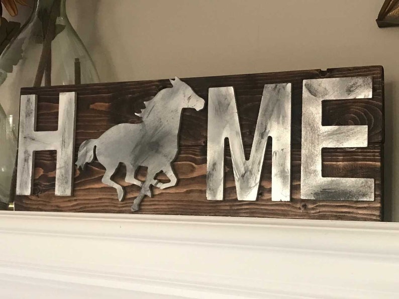 Home sign kentucky decor Horse sign Horse home sign derby decor Rustic horse sign Rustic home sign