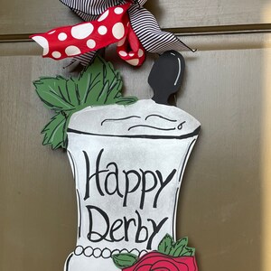 Mint Julep, Mint julep door hanger, derby decoration, derby wreath, Kentucky derby