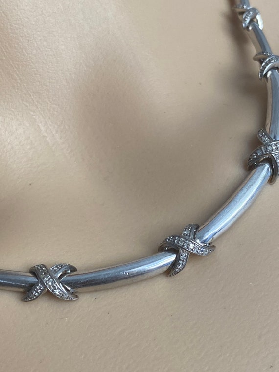 Beautiful Sterling Silver Diamond Necklace Item #… - image 6