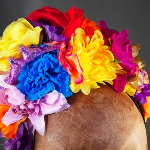 Rainbow Flower Crown | Bright Flower Headpiece