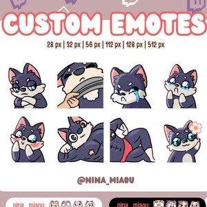 Twitch Emotes Custom Discord, Chibi, Cute, Cartoon, Pet - Personalized Commissions