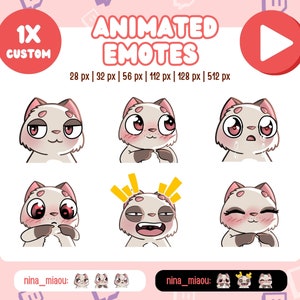 Twitch Emotes Custom Discord, Chibi, Cute, Cartoon, Pet - Personalized Commissions