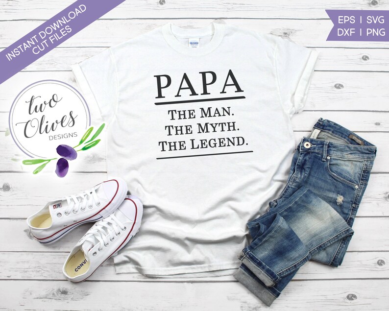 Download PAPA T-Shirt SVG File Father's Day gift Grandfather | Etsy