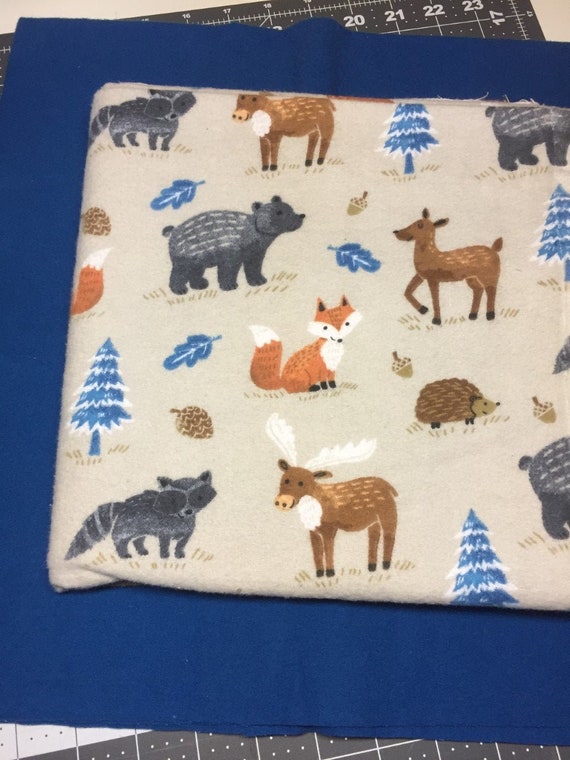 Made to Order Soft Flannel Receiving Blanket Woodland Animals Girl Baby Bear Moose Fox Deer Swaddle Etsy