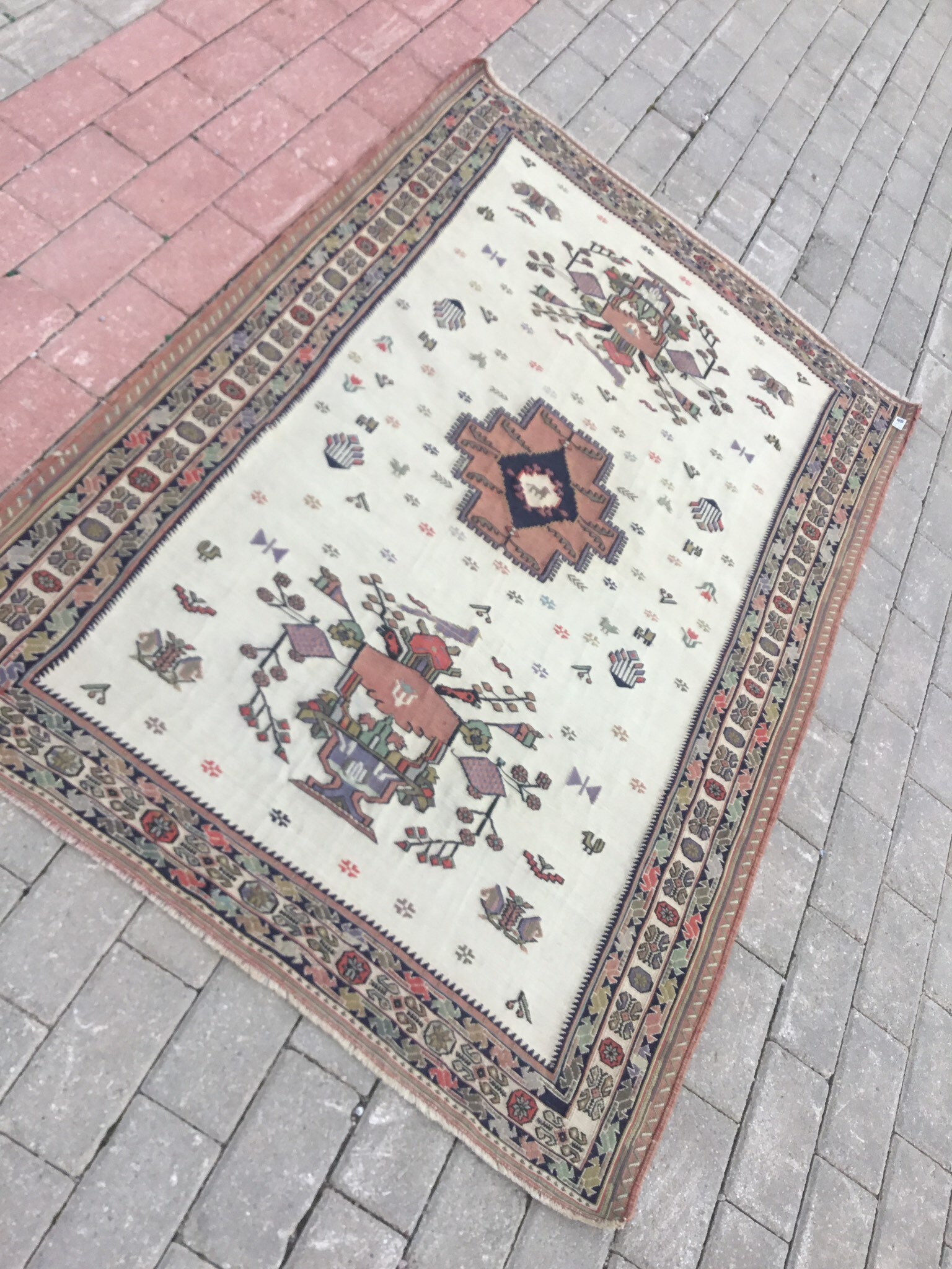 Sumac rug / vintage turkish rug / antique rug / boho floor Etsy