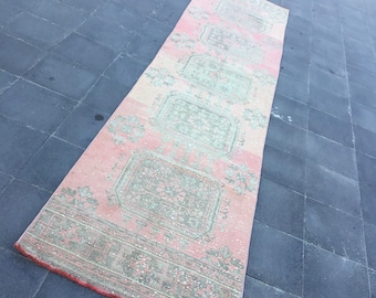 Turkish rug, Hallway rug, Handmade rug, Corridor rug, 2.6 x 11.1 ft Turkish runner rug, Floor rug, Runner rug, Oushak rug, Turkey rug,MB3049