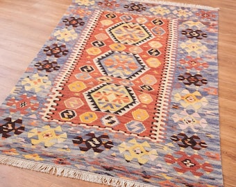 Vintage Turkish Kilim Rug 3x6.6 ft – Handmade Anatolian Runner Rug
