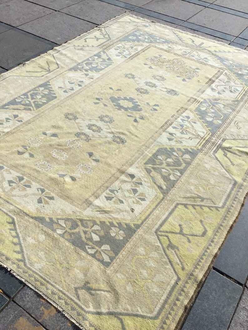 Vintage Oversized Rug / Large Oushak Rug / Turkish Rug / Muted Etsy