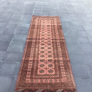 Turkish runner rug, Hallway rug, Corridor rug, Boho decor, Carpet wool rug, 2.8 x 8.8 ft, Home decor rug, Vintage rug, Runner rug,Oushak rug