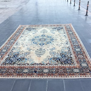 8x11- Anatolian Rug- Persian Rug- 8x11 Vintage Rug- Wool Rug- Oversize Rug- 8x11 Oushak Rug- Persian Vintage Rug- Vintage Persian Rug-MB3310