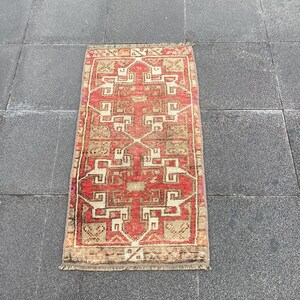 Kleiner türkischer Teppich, Handgeknüpfter Teppich, Boho, Kelim, 300 x 70 cm, Wollteppich, Wollteppich, Oushak, 3513