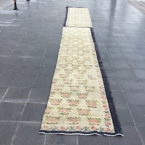 2x20 Teppich Läufer, Oushak Teppich Läufer, Handgewebter Teppich, Orientteppich, Küchenteppich, Anatolischer Teppich, Türkischer Teppich, Wollteppich