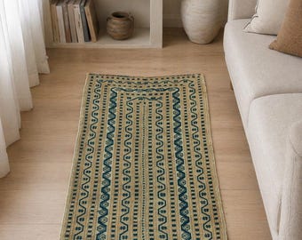 Vintage Turkish Patchwork Rug 1.6x3.3 ft, Handmade Small Boho Entryway Rug, VB79