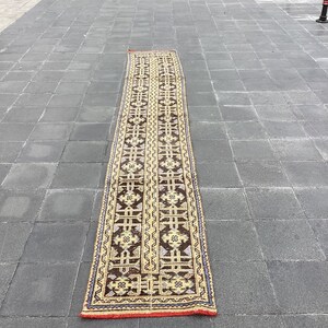 Turkish rug, Oriental rug, Handmade rug, Boho decor, 1.9 x 12 ft, Home decor rug, Floor rug, Runner rug, Oushak rug, Turkey rug, MB3389