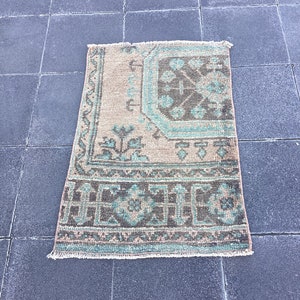 2x3 Door Mat Rug, Handmade Rug, Oriental Rug, Bedroom Rug, Kitchen Rug, Bohemian Rug, Small Area Rug, Green Door Mat Rug,Welcome Rug,MB 3422