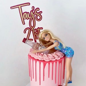 21st cake topper, 18th cake sign, Personalised cake topper