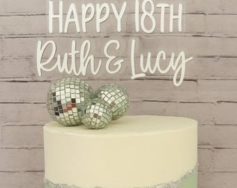 Twins cake topper, Joint birthday cake topper, Cake topper for friends birthday, Twins party decorations