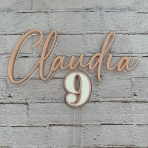 9 cake topper, Personalised cake topper, Custom cake topper, Acrylic cake topper, Teenage cake topper, Tween topper, 10 cake topper
