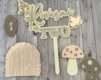 Fairy cake topper, Fairy birthday, 1st birthday cake topper, Two cake topper, Girls birthday cake