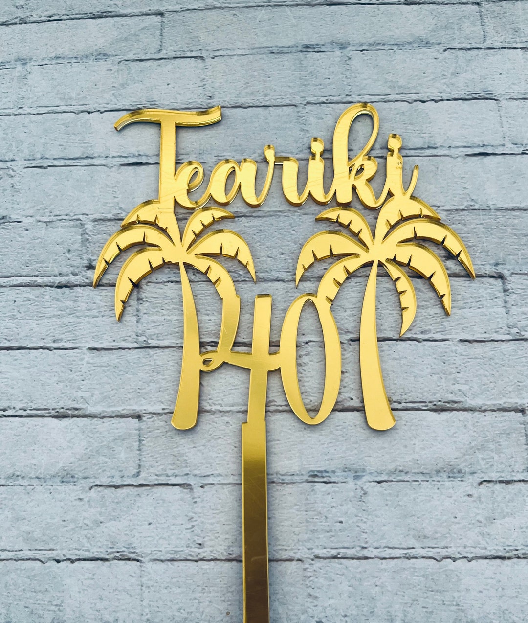 Palm Tree Cake Topper Tropical Birthday Beach Birthday Cake Etsy