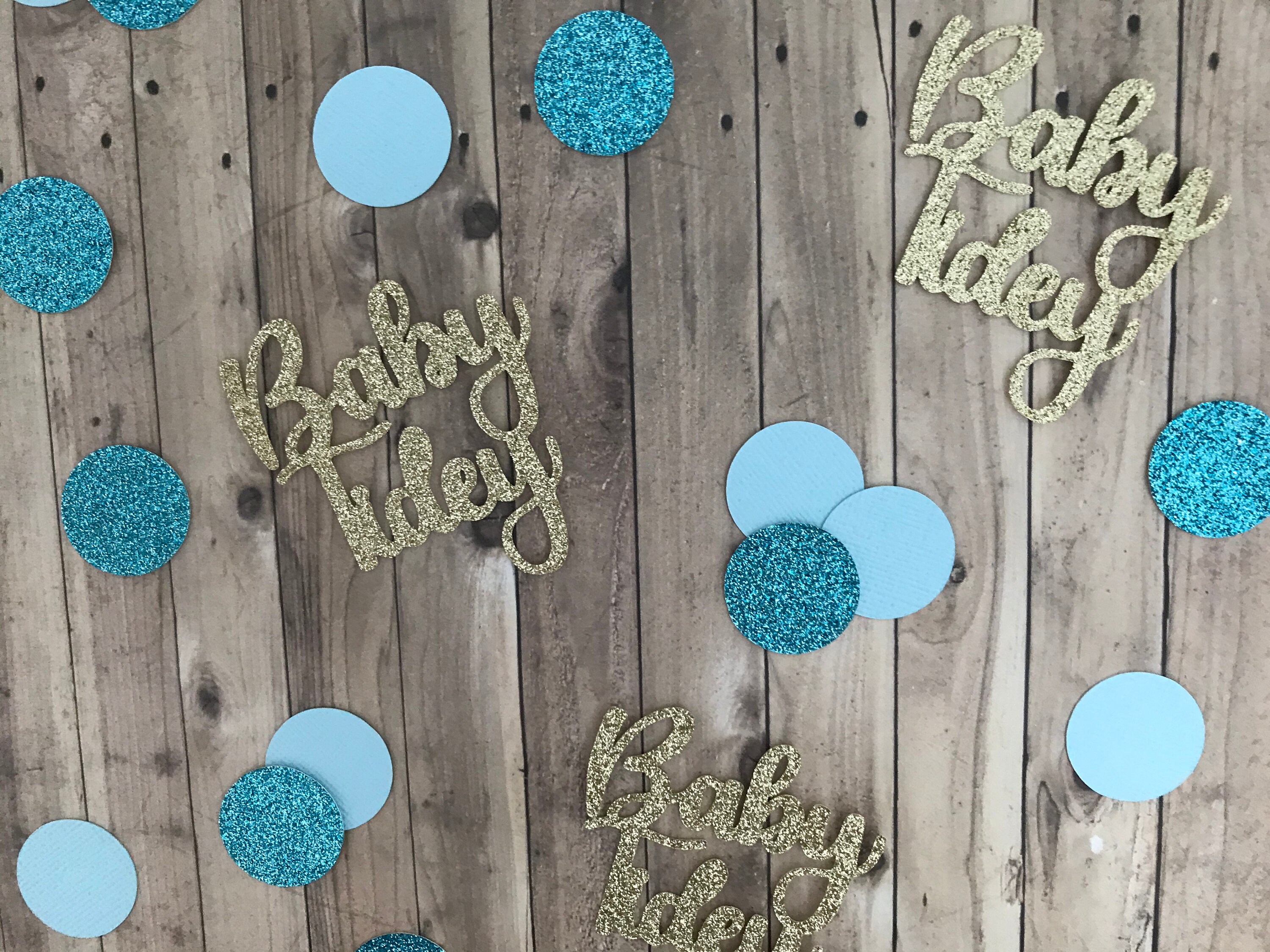 Boy Baby Shower Confetti Personalized Baby Shower Baby Etsy