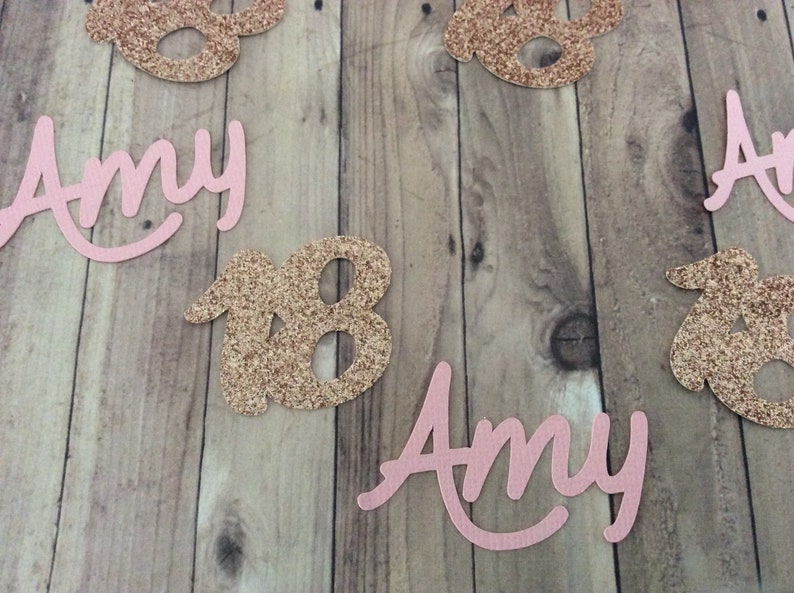 18th Birthday Decorations Personalised Confetti Name Etsy Australia