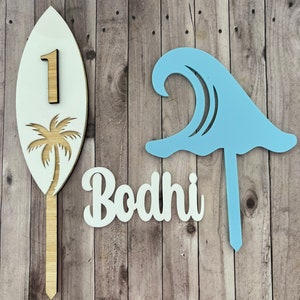 Personalized Surfboard Cake Topper: Surf Theme Party - Etsy