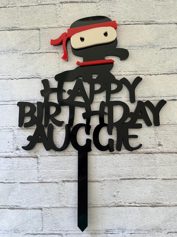 Muziek kaars Happy birthday | blauw