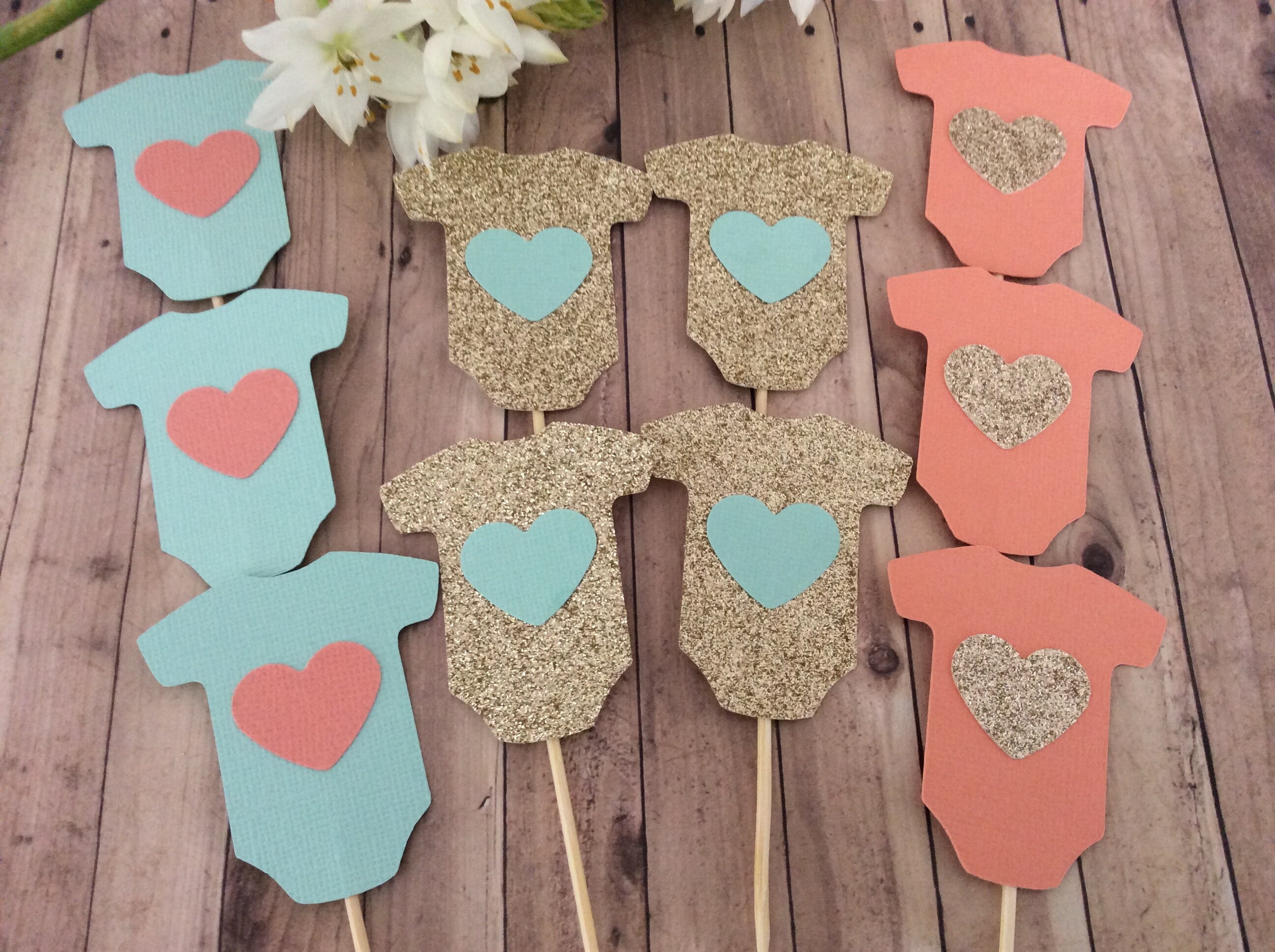 Mint baby shower decoration Gender unknown baby shower Etsy