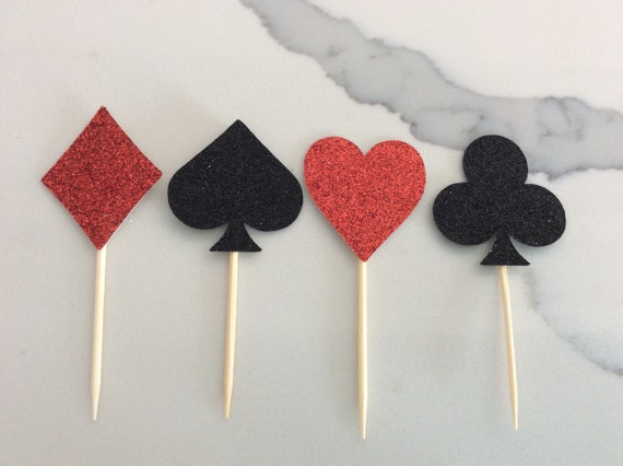 13 Playing Card Poker Casino Night Cocktail Stick Stirrers Cake Toppers 13 Playing Card Poker Casino Night Cocktail Stick Stirrers Cake Toppers
