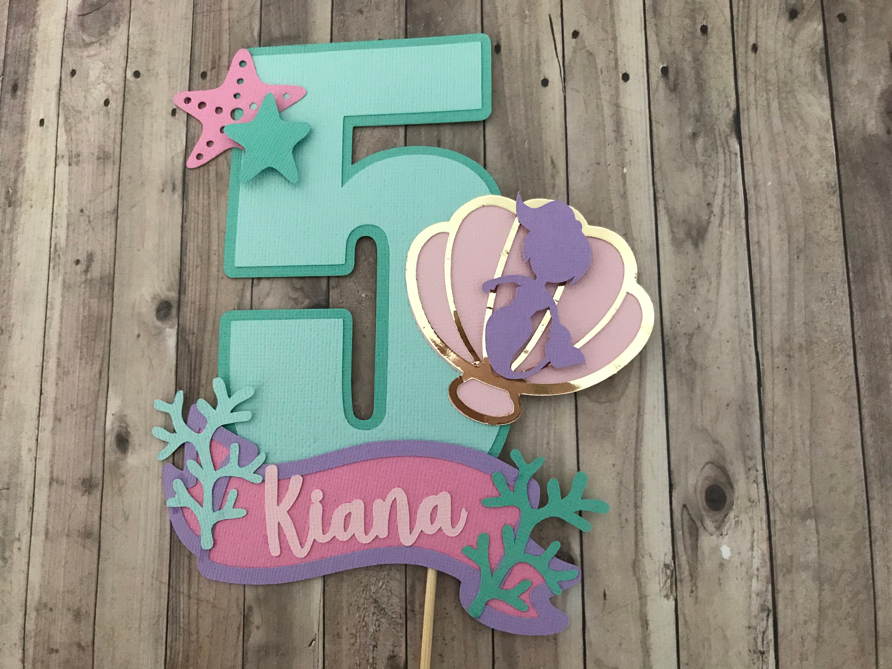 Mermaid theme party Mermaid 1st birthday Mermaid cake Etsy