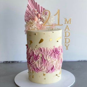 Layered acrylic cake topper, Double layer cake topper, Personalised cake topper, 3D cake topper, Custom name and age, Floating cake topper