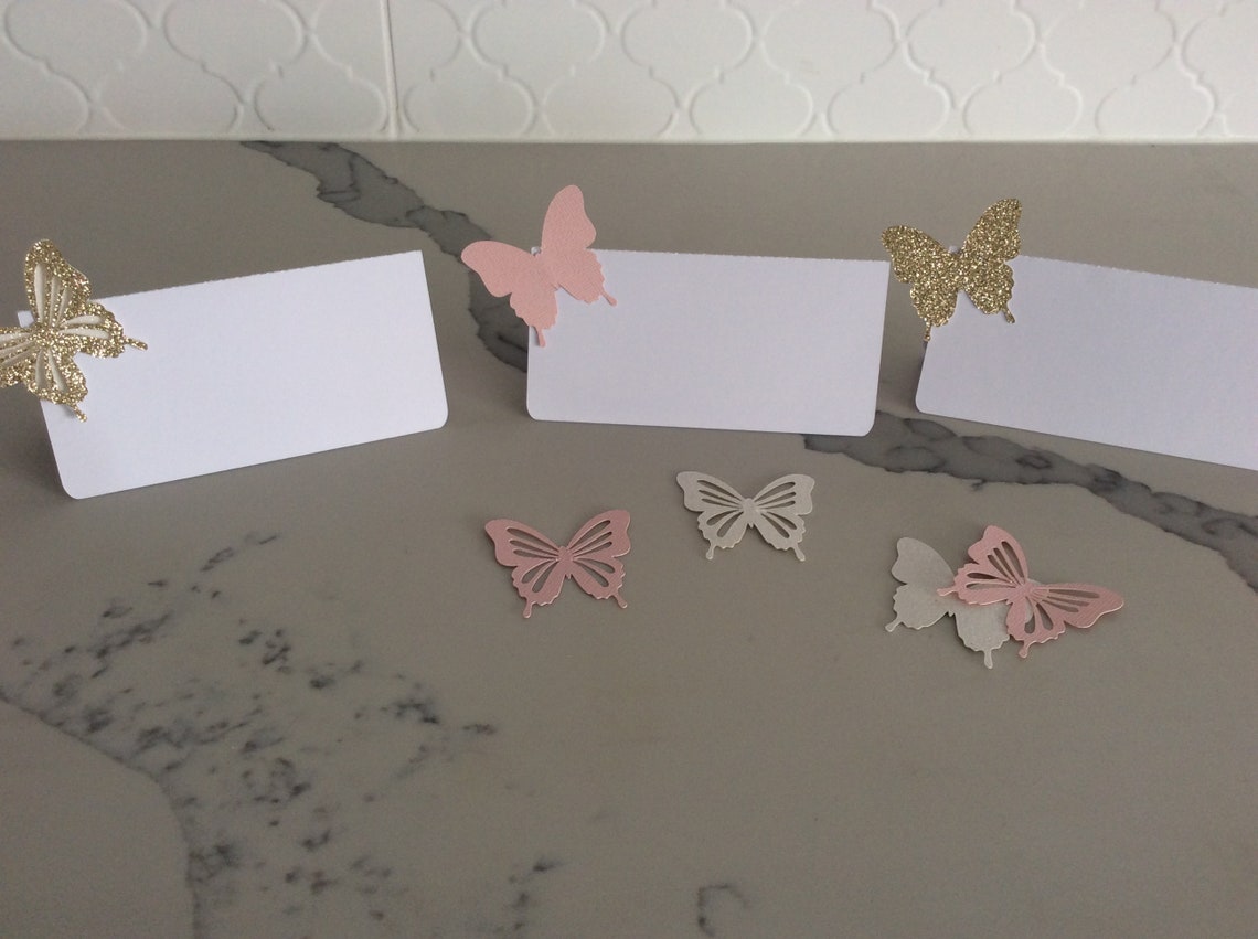 Butterfly food tents Butterfly place cards Butterfly party Etsy