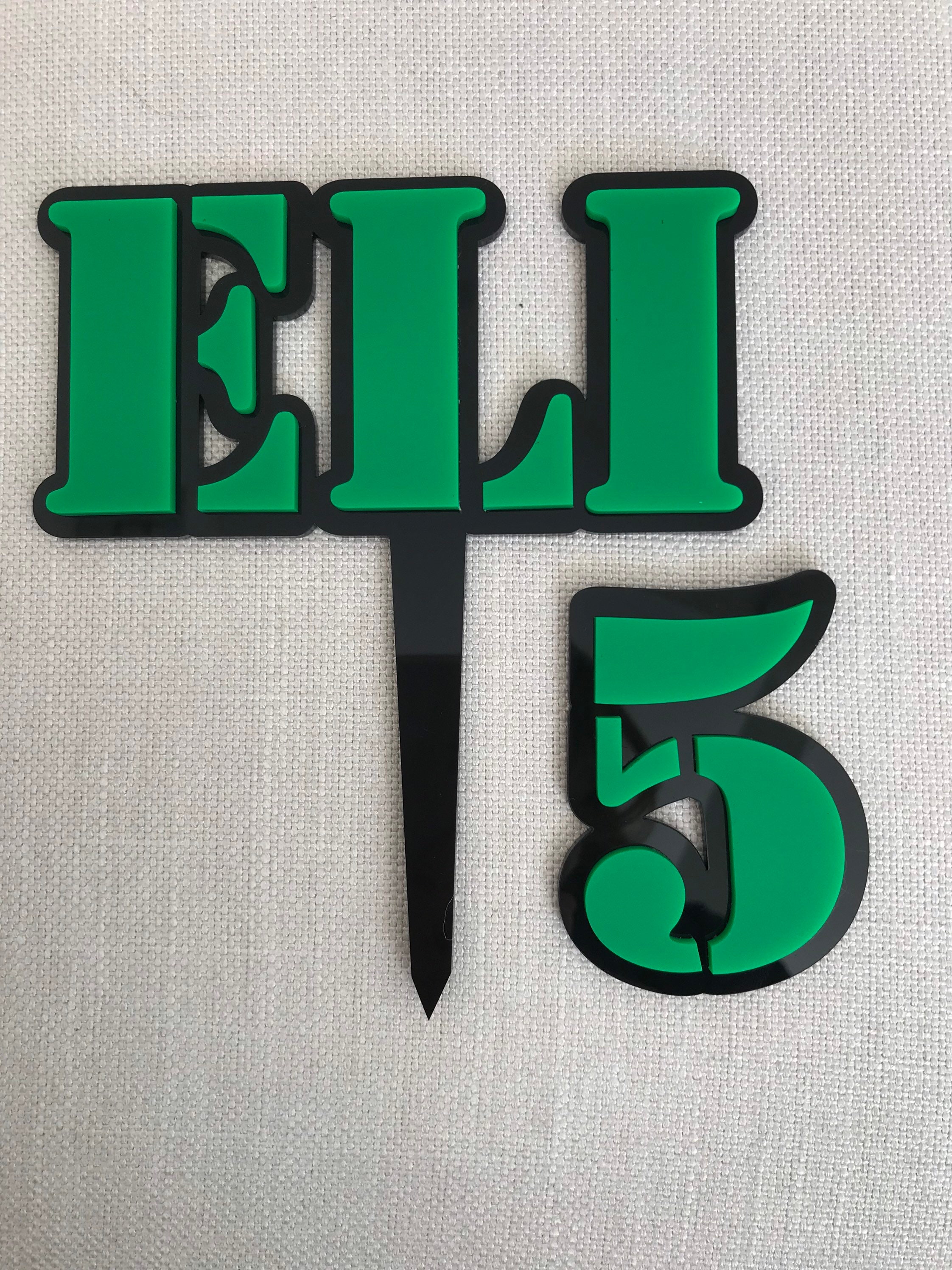 Boys Cake Topper Acrylic Cake Topper Name Number Cake Etsy