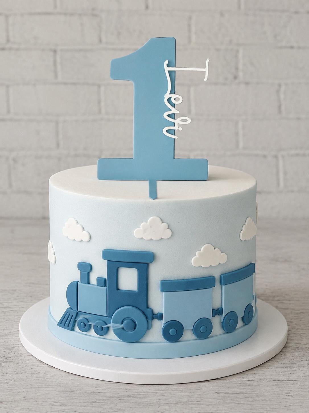 Elicola Happy 1st Birthday Cake Topper Set – Blau Mit Sternen & Glitzer – Perfekt Für Den Ersten Geburtstag