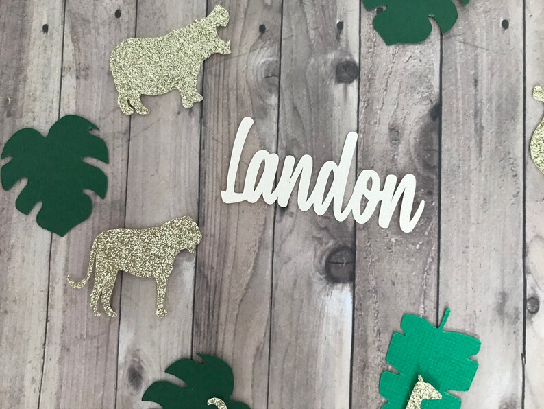 Jungle party confetti Jungle decorations Wild One birthday Jungle theme party Safari theme party Wild One decorations Safari confetti