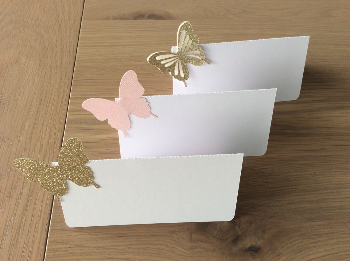 Butterfly food tents Butterfly place cards Butterfly party Etsy