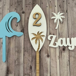 Personalized Surfboard Cake Topper: Surf Theme Party - Etsy