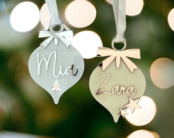 Christmas bauble personalised, Custom Christmas bauble, Christmas tree decor, Christmas gift, Christmas ornament, Name Christmas bauble