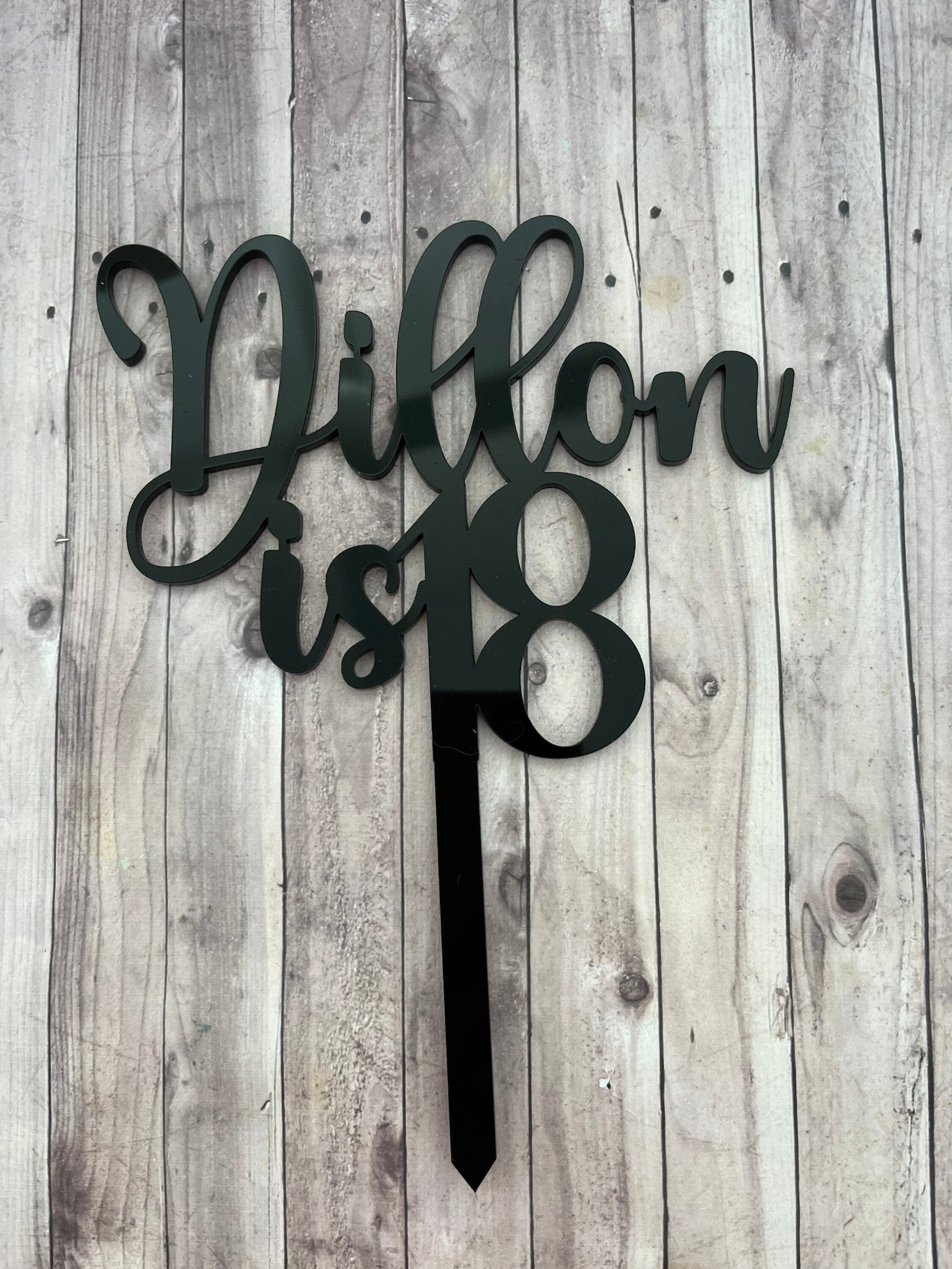 Acrylic 18th Birthday Cake Topper: Custom Party Decor - Etsy