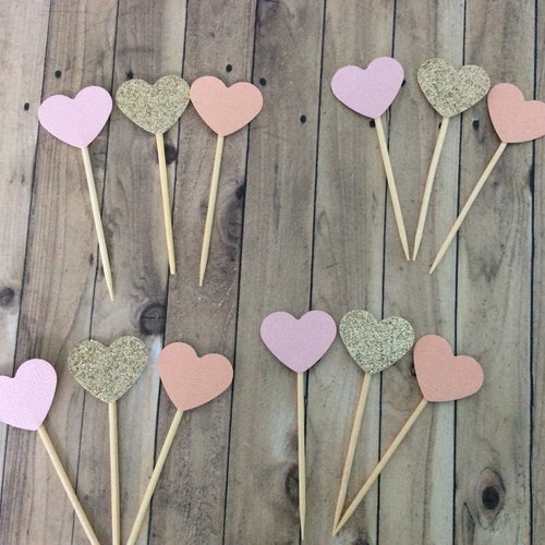 Cupcake Toppers Engagement Party Decorations Bridal Shower Etsy