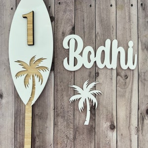 Personalized Surfboard Cake Topper: Surf Theme Party - Etsy