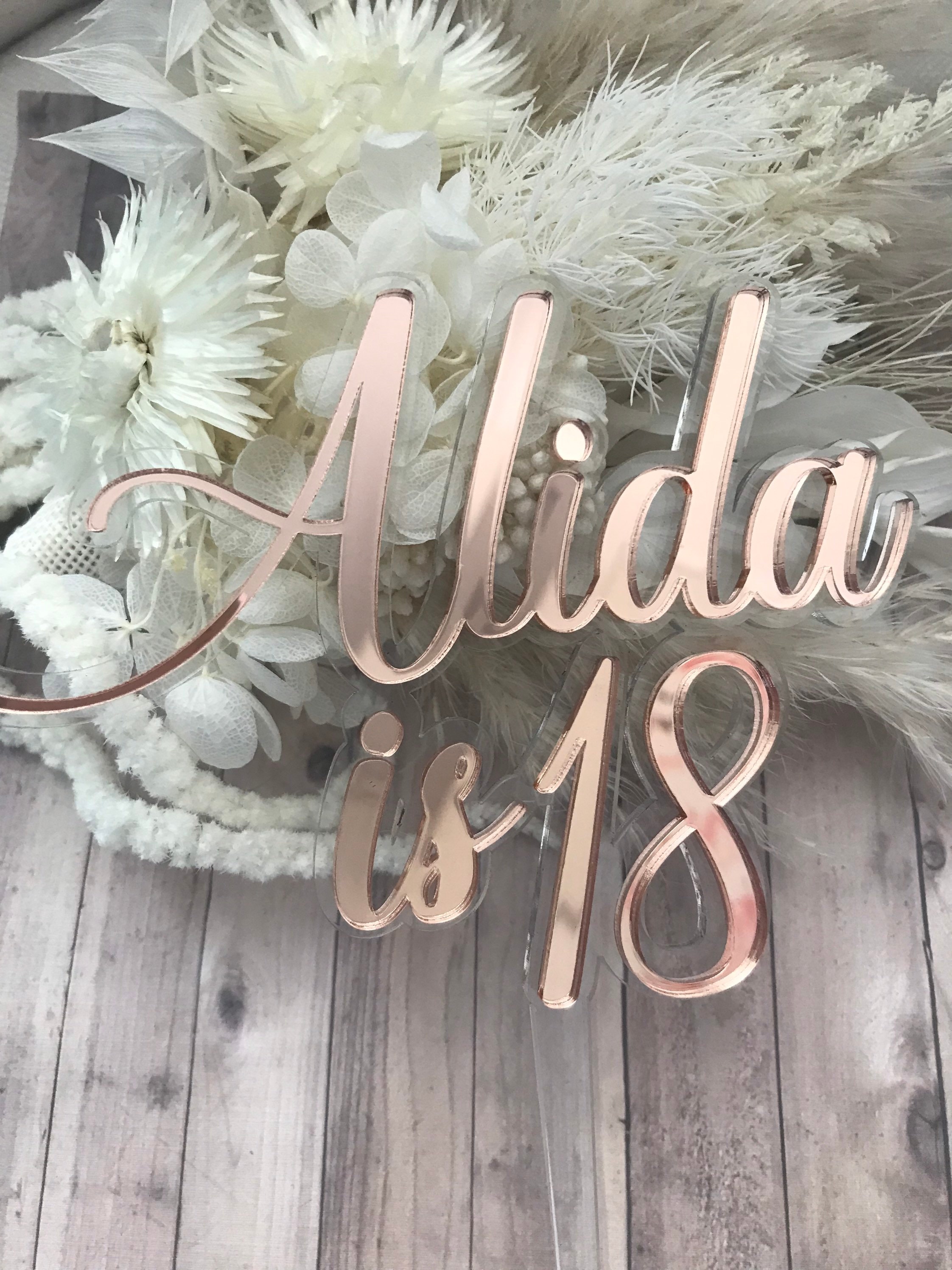 18th Cake Topper, 18th Birthday Cake Topper, Personalised Cake Topper ...